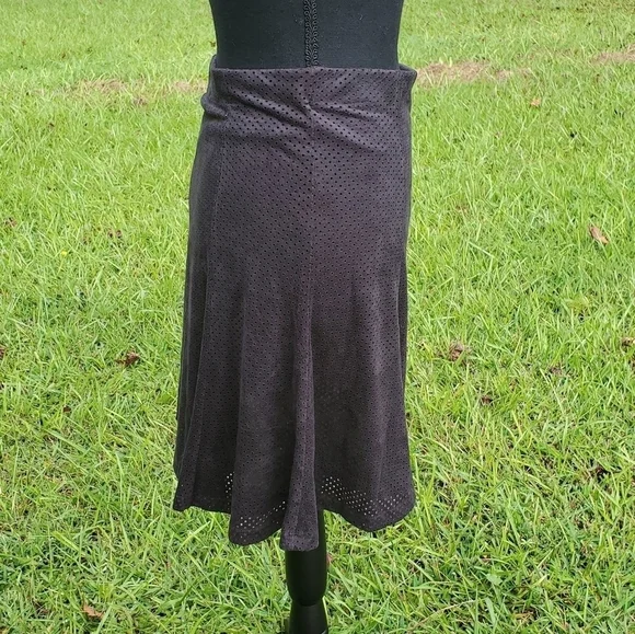 THREE DOTS - grey A line mini skirt NWOT - Picture 3 of 8